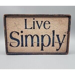 Live Simply Distressed Wood Sign Jones Old Rustic Sign Co Dayton Ohio
